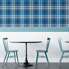 Papel De Parede Adesivo Xadrez Azul N010192