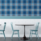 Papel De Parede Adesivo Xadrez Azul N010192