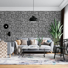 Papel De Parede Adesivo Xadrez Com Flores N06042