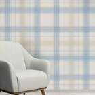 Papel De Parede Adesivo Xadrez Mod 015 Azul 60x300cm