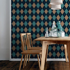 Papel De Parede Adesivo Xadrez Retrô N06153