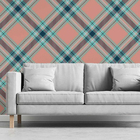 Papel De Parede Adesivo Xadrez Rosa E Azul N03078