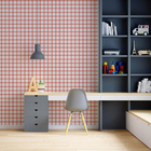 Papel De Parede Adesivo Xadrez Vermelho N06099