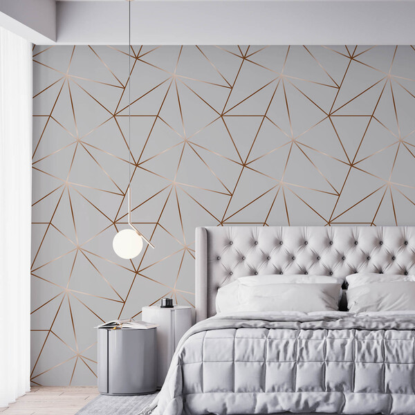 Papel De Parede Adesivo Zara Cinza E Marrom 1,50m