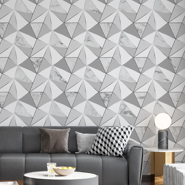 Papel De Parede Adesivo Zara Cinza Marmore Luxo Personalizad