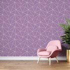 Papel De Parede Adesivo Zara Lilás E Branco 1,00m