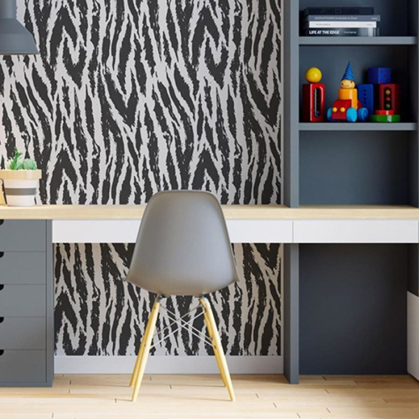 Papel De Parede Adesivo Zebra Animal Print N06249