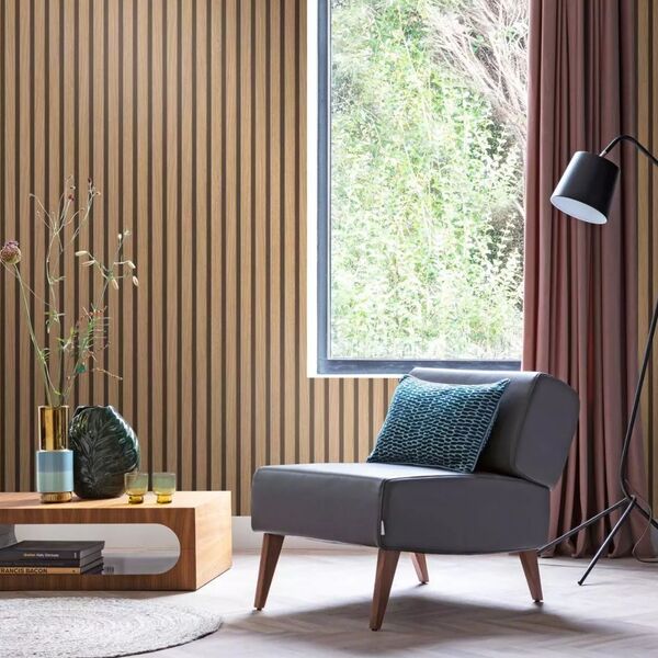 Papel De Parede African  Iii Madeira Marrom 499322