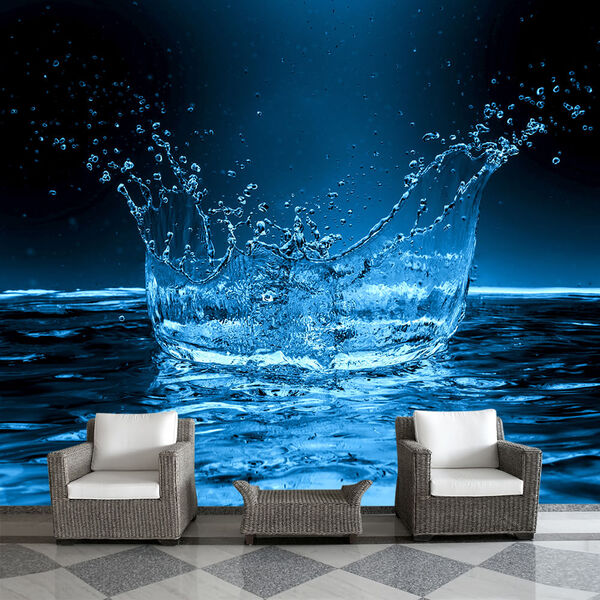 Papel De Parede Agua Gota Natureza Sala Painel - 302pcp