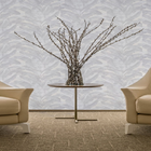 Papel De Parede Alto Relevo Folhas Floral Texturizado - Pp315