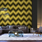 Papel De Parede Amarelo E Preto Lavável Texturizado 14m²