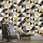Papel De Parede Amarelo Geometrico