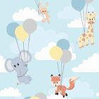 Papel De Parede Animais Balões  - 0 50 X 2 50 Metros