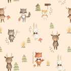 Papel De Parede Animais Fofinhos Aquarela Colorida Decorada B