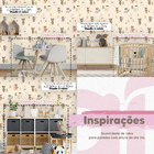 Papel De Parede Animais Fofinhos Aquarela Colorida Decorada B