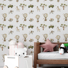 Papel De Parede Animais Infantil Decorativo Aquarela Clara Ba