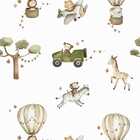 Papel De Parede Animais Infantil Decorativo Aquarela Clara Ba