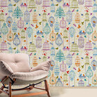 Papel De Parede Animal Print Gaiolas Coloridas-60x300cm