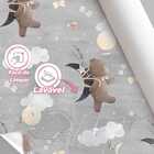 Papel De Parede Aquarela Cinza Urso Bebê Lua Estrelaas Quarto