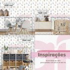 Papel De Parede Aquarela Infantil Branco Animais Fofinhos Saf