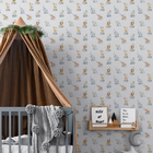 Papel De Parede Aquarela Infantil Branco Animais Fofinhos Saf