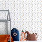 Papel De Parede Aquarela Infantil Branco Animais Fofinhos Saf