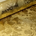Papel De Parede Arabesco 3d Dourado