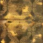 Papel De Parede Arabesco Brasão- Italiano -tons Dourado Ouro