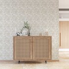 Papel De Parede Arabesco Floral Bege 2,2m