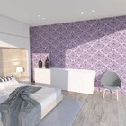 Papel De Parede Arabesco Tom Roxo 2,3m