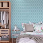 Papel De Parede Arabesco Tons Azul 2,5m