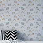 Papel De Parede Auto Adesivo Aquarela Arco Iris Colorido Infa