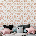 Papel De Parede Auto Adesivo Aquarela Arco-iris Rosê Decorati