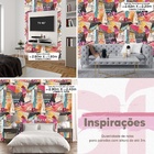 Papel De Parede Auto Adesivo Colagem Efeito Lambe Lambe Color