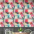 Papel De Parede Auto Adesivo Colagem Efeito Lambe Lambe Flora