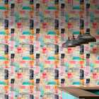 Papel De Parede Auto Adesivo Colagem Lambe Lambe Colorida Dec