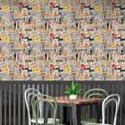 Papel De Parede Auto Adesivo Colagem Vintage Decorativa Viníl