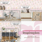 Papel De Parede Auto Adesivo Elefante Fofinho Infantil Rosa Q