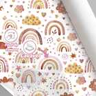 Papel De Parede Auto Adesivo Infantil Aquarela Arco-iris Colo