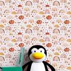 Papel De Parede Auto Adesivo Infantil Aquarela Arco-iris Colo