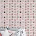 Papel De Parede Auto Adesivo Infantil Aquarela Arco-iris Rosa