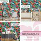 Papel De Parede Auto Adesivo Infantil Azul Dinossauro Colorid