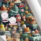 Papel De Parede Auto Adesivo Infantil Bichinhos Fofos Colorid