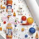 Papel De Parede Auto Adesivo Infantil Brinquedos Coloridos La