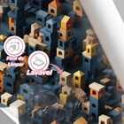 Papel De Parede Auto Adesivo Infantil Cidade De Blocos Colori