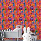 Papel De Parede Auto Adesivo Infantil Colorido Animais Fofos