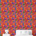 Papel De Parede Auto Adesivo Infantil Colorido Animais Fofos