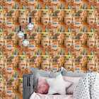 Papel De Parede Auto Adesivo Infantil Colorido Bichinho Fofo