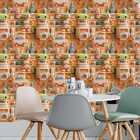 Papel De Parede Auto Adesivo Infantil Colorido Bichinho Fofo