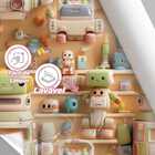 Papel De Parede Auto Adesivo Infantil Colorido Bichinho Fofo